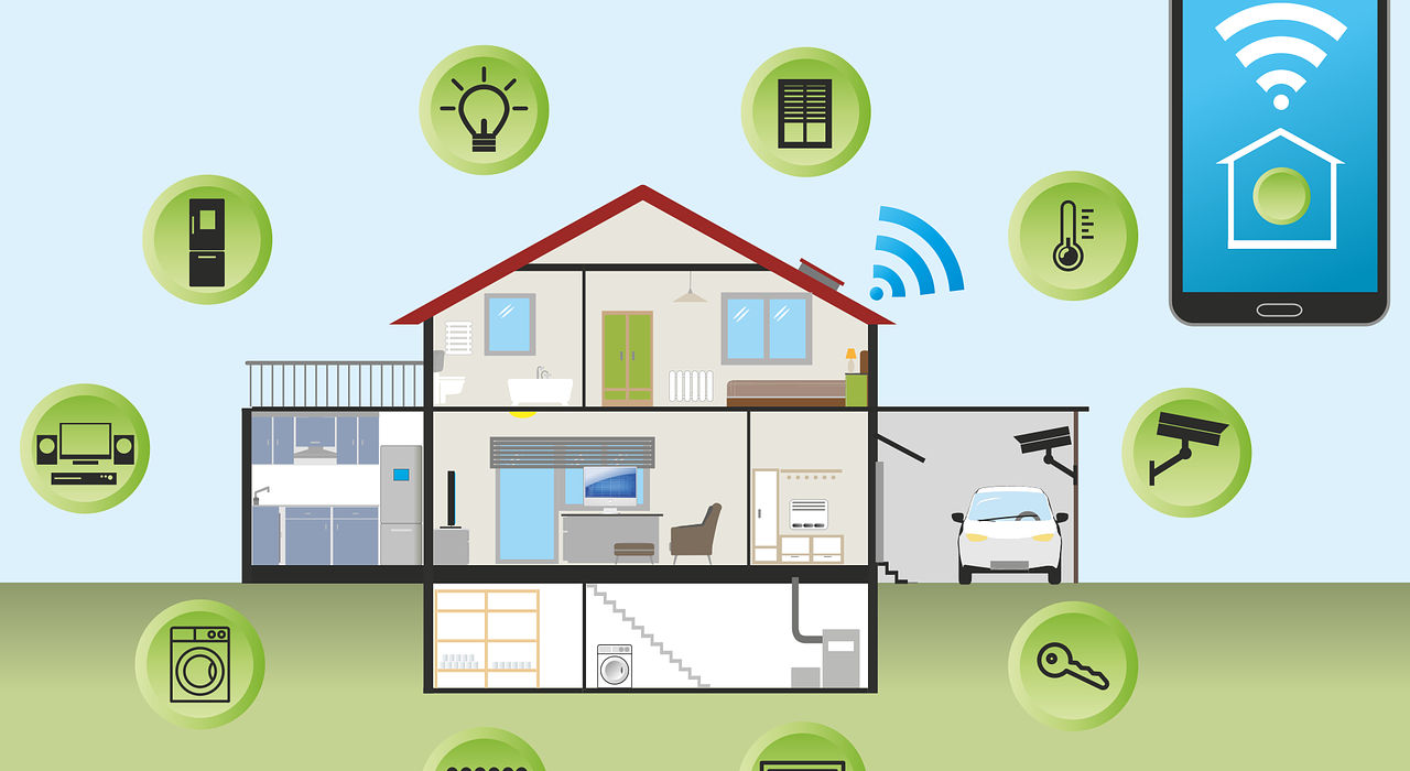 Free smart home house technology vector