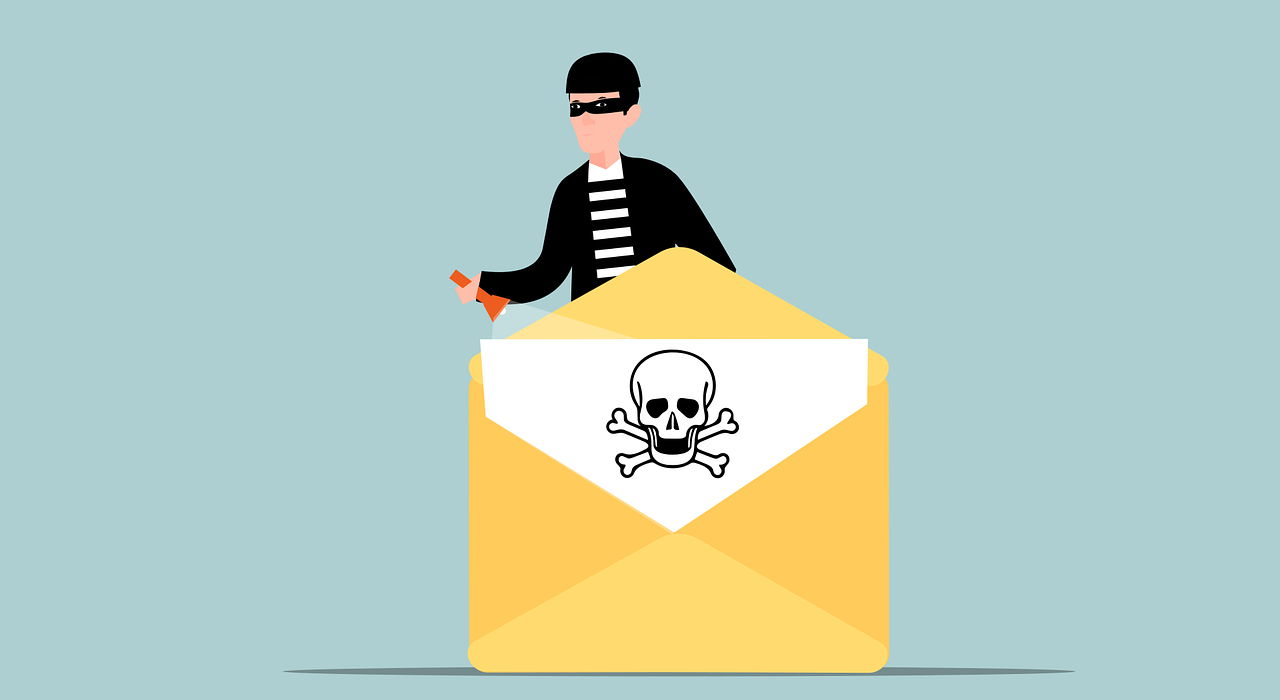 Free mail phishing scam vector