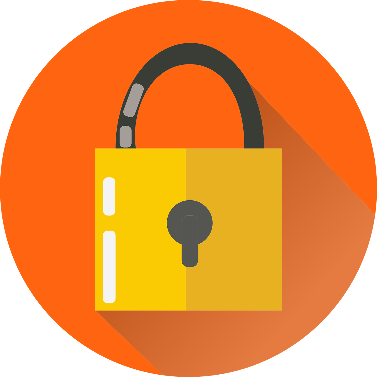 Free lock security key vector