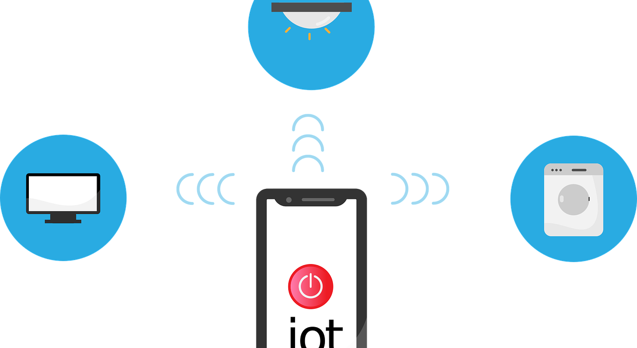 Free internet of things iot network vector